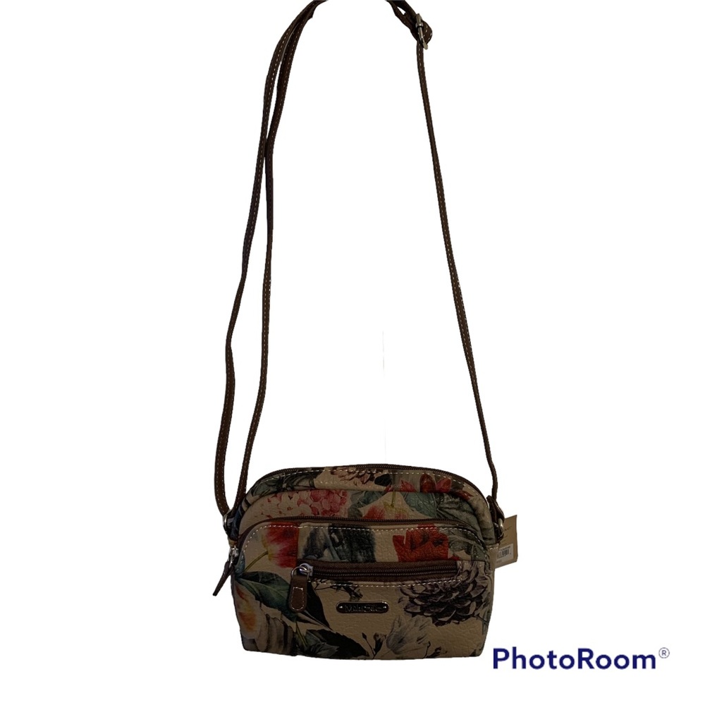 MultiSac handbags floral dynamic mini cross body Valencia chocolate pockets
